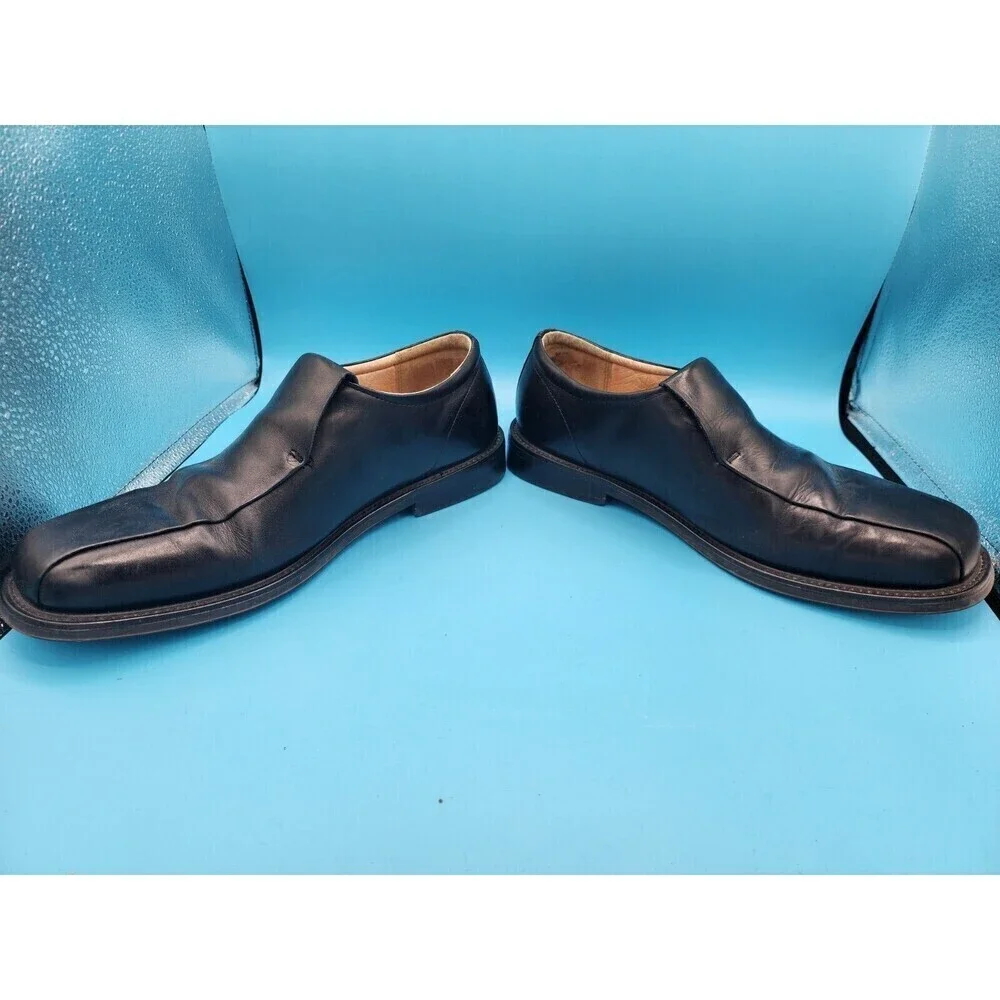 Mens Florsheim Imperial Slip On Dress Shoes Black Leather Size 10M
